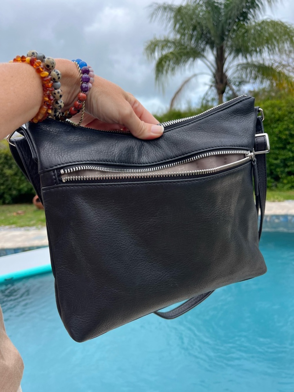 Margot Black Leather Crossbody/Shoulder Bag - Picture 7 of 15